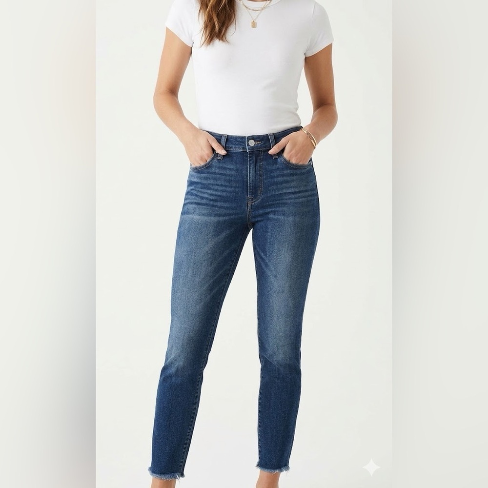 Lucky Brand Dark Blue Ankle Jeans Femenine